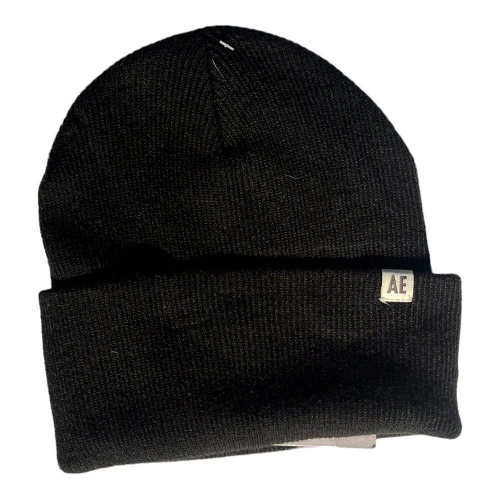 American Eagle Black Beanie, OS Baby NWOT
